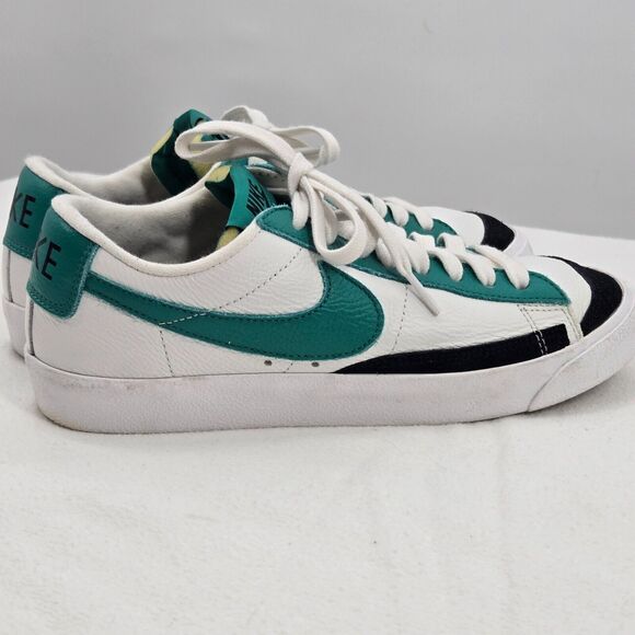 Size 7 - Nike Blazer Low '77 White Dark Green Aqua Black - D07394-991 Leather - Picture 4 of 11